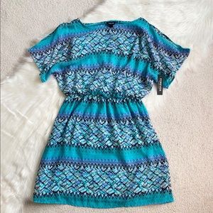 Teal / Blue Short Sleeve Dress Size Large
